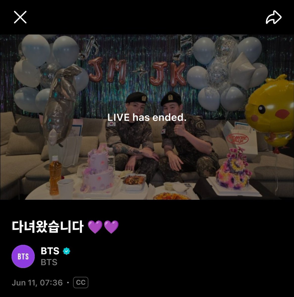 jjkqae's tweet photo. ARMYS!!!
what's your count? https://t.co/BiJSll7GVv