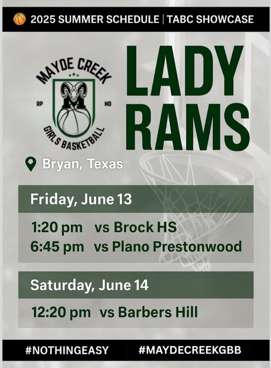 Lookout for <a href="/LaylaaJ11/">Layla Butler .</a> and her teammates at the #TABC showcase! #RamPride