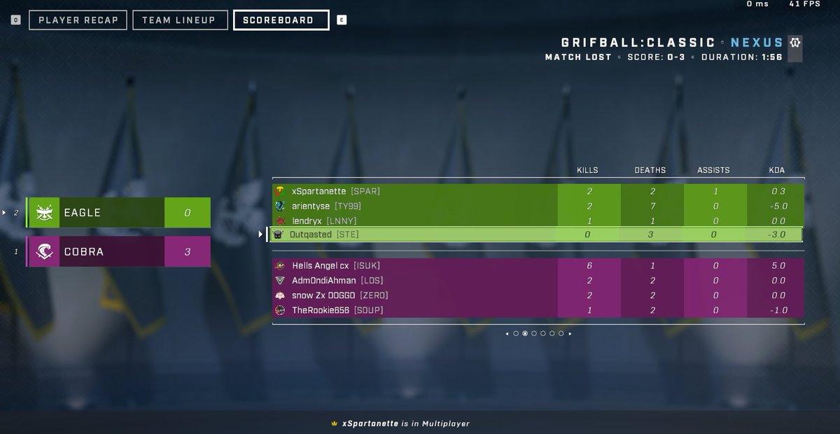 Outqasted's tweet image. grifball is going well!!