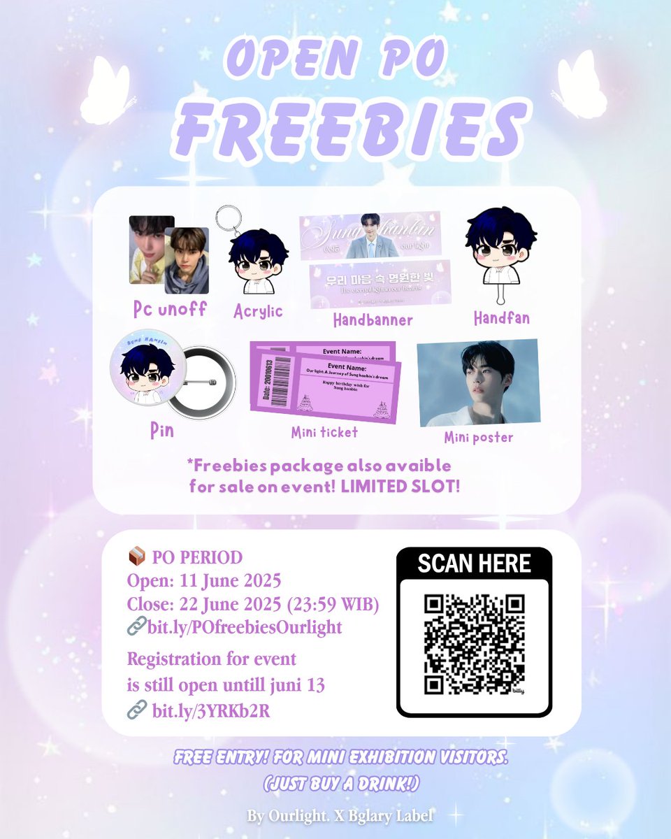 Ourlightbin613's tweet photo. OPEN PO FREEBIES! ๐
๐ 11โ22 June 2025
๐ https://t.co/zb1KG6TpNU
๐ freebies for sale at the event
Event regist open until June 13!
๐ https://t.co/NAxgWmsCSy
Exhibition is free to visit, just buy a drink!
#ourlightSHB #ourlightbin_0613 #shiningbrightforhanbin #SUNGHANBIN https://t.co/kLLz7gTzSz