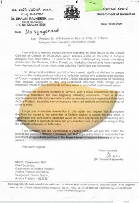 Arjun (@arjundsage1) on Twitter photo As AP CM <a href="/ncbn/">N Chandrababu Naidu</a> and DCM <a href="/PawanKalyan/">Pawan Kalyan</a> have order ban on entry of Mangoes from Karnataka.
<a href="/siddaramaiah/">Siddaramaiah</a> and <a href="/DKShivakumar/">DK Shivakumar</a> should return the favour by banning entry of all Andhra people into our state and impose ILP for all of the Andhraites already living our state As AP CM <a href="/ncbn/">N Chandrababu Naidu</a> and DCM <a href="/PawanKalyan/">Pawan Kalyan</a> have order ban on entry of Mangoes from Karnataka.
<a href="/siddaramaiah/">Siddaramaiah</a> and <a href="/DKShivakumar/">DK Shivakumar</a> should return the favour by banning entry of all Andhra people into our state and impose ILP for all of the Andhraites already living our state