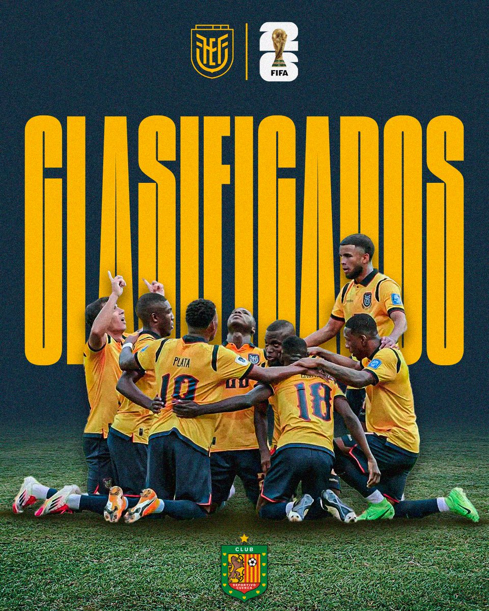 🇪🇨 ¡Qué orgullo ser ecuatorianos!

La piel se eriza, el corazón late más fuerte… 

¡Ecuador está en el Mundial! ⚽️

Gracias, muchachos, por demostrarnos que con esfuerzo, lucha y corazón, los sueños se cumplen.

💛💙❤️