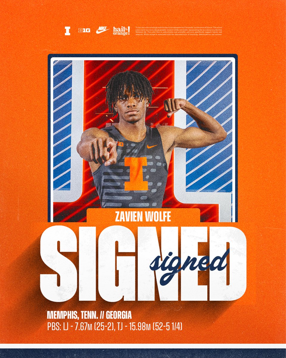 Illinois Track & Field and Cross Country (@illinitrackxc) on Twitter photo Dual threat jumper π€
<a href="/zavien_wolfe/">Zavien Wolfe π΅βπ«</a> brings in his talent to both the menβs triple and long jump rooms.
Welcome to the famILLy, Zavien!
#WhyNotILL Dual threat jumper π€
<a href="/zavien_wolfe/">Zavien Wolfe π΅βπ«</a> brings in his talent to both the menβs triple and long jump rooms.
Welcome to the famILLy, Zavien!
#WhyNotILL