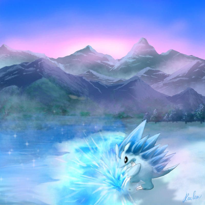 Homework_sis's tweet image. Here&apos;s an artwork of Alolan Sandslash!❤️ Comms open for similar Pokémon artworks, also looking for mootss!^^ #artmoots #artcommissions #pokemonfanart