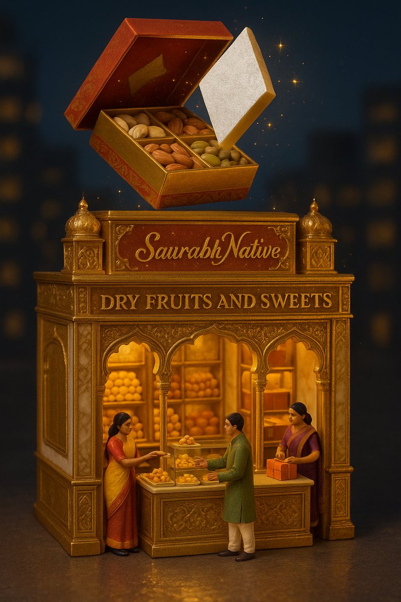 saurabhnative's tweet image. Miniature magic, majestic flavor — Dry Fruits &amp;amp; Sweets Shop created today 😋 

Prompts challenge part 32/60

Let me know if you need prompts and process ✌️