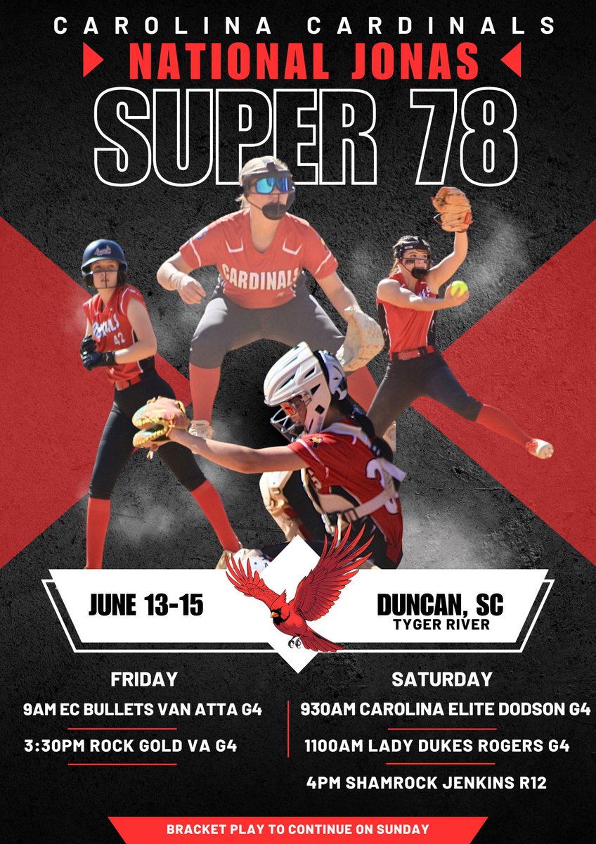 Another fun weekend is on the horizon! <a href="/jonas_cardinals/">Carolina Cardinals Chandler / Coach Jonas</a> 
<a href="/louisburg_sb/">Louisburg College SB</a> <a href="/CofCSoftball/">Charleston Softball</a> <a href="/UMOSoftball/">Mount Olive Softball</a> <a href="/CoachMckenzie2/">Coach Chris</a> <a href="/GCRhinosSB/">Gaston College Softball</a> <a href="/AbbeySoftball/">Abbey Softball</a> <a href="/GuilfordSB/">Guilford College Softball</a> <a href="/LRSoftball/">Lenoir-Rhyne Softball</a> <a href="/Winthropsoftbal/">Winthrop Softball</a>
