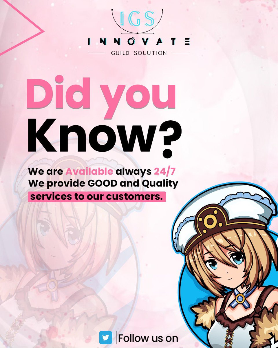 Did you know? At Innovate Guild, we’re available 24/7 to deliver exceptional, high quality services tailored to your needs. Let us handle the work so you can focus on what matters most. 💼✨

🔗 Partner with us today.
#InnovateGuild #CustomerCare #QualityMatters #IGSExperts