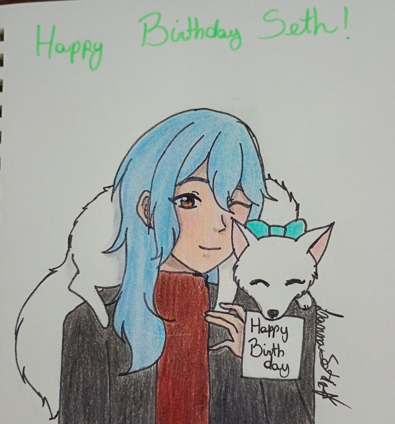 sakurawolfy's tweet photo. I am late but happy birthday Seth!
I enjoyed drawing Mimo so much, she is a cutie! 🥰

#アリスが紡ぐイケメン革命 https://t.co/C8efW2XGsA