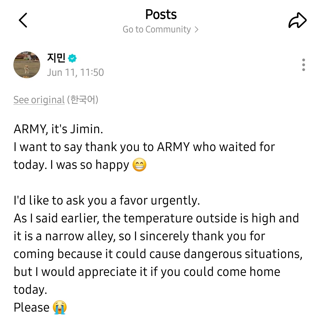 JIMIN ON WEVERSE