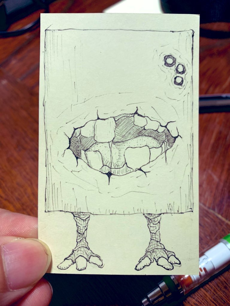 oishii_ohitshi's tweet image. #私が創ったこの世界
名刺サイズの人外たち 
かわいかろ？&amp;lt;( ¯﹀¯ )&amp;gt;