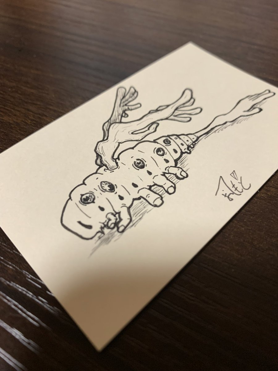 oishii_ohitshi's tweet image. #私が創ったこの世界
名刺サイズの人外たち 
かわいかろ？&amp;lt;( ¯﹀¯ )&amp;gt;