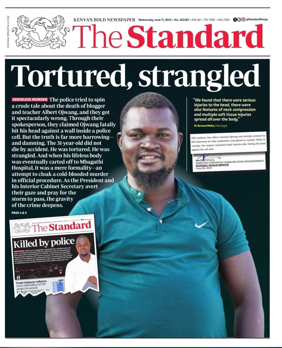 He was someone's son
He was someone's husband 
He was just a new dad 
He was a teacher 
He was a friend 
He was a Kenyan 
#JusticeForAlbertOjwang