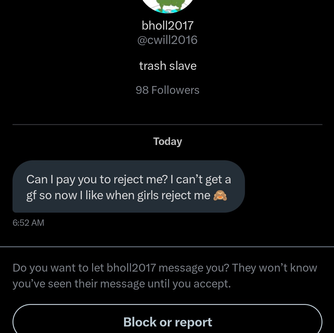 i never open dm requests but what the helly?