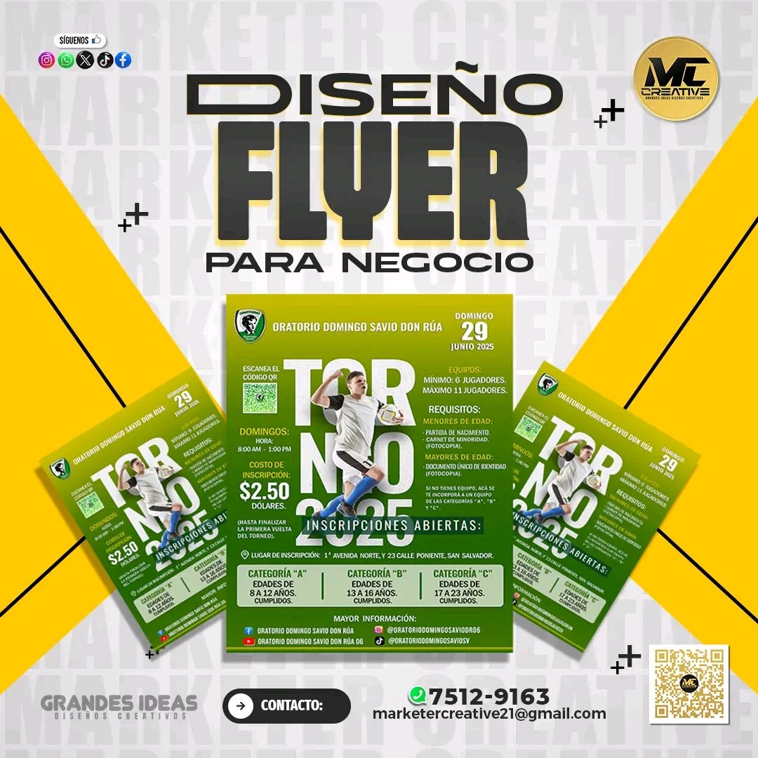 CreatiMarketer's tweet photo. ¡Haz que tu marca hable por ti! Diseñamos Flyers Personalizados que venden por sí solos 😍
📥 Promociona tus productos, servicios o eventos.
💥 Precios especiales por tiempo limitado.
📩 ¡Cotiza ahora y lleva tu negocio al siguiente nivel!

📲 ¡Escríbenos... https://t.co/UyD6ryBpNX