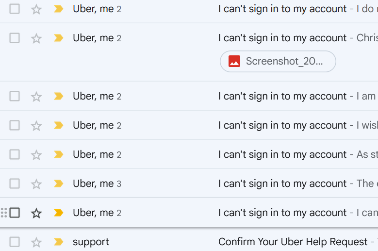 Chris_Smith789's tweet photo. My war with Uber support is going to be written in the stars. https://t.co/oi77mYZuT2