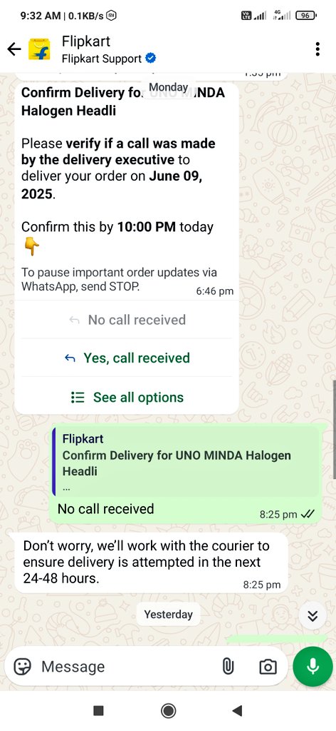 TrilokKr's tweet photo. I received this message from @Flipkart @flipkartsupport  from Monday now today's is Wednesday, 48 hours is about to complete but not received message of out for delivery today also. 
Recomending people don't buy product from such site which play with emotion of customer. https://t.co/bs56S1jDQW