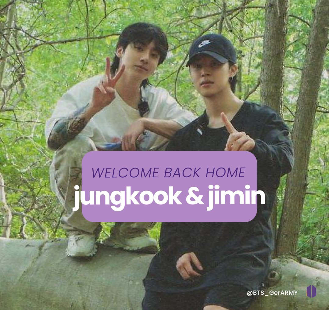 Jimin und Jungkook haben heute ihren Militärdienst beendet 🥹💜 WELCOME HOME, JUNGS! Die zwei haben uns allen unendlich gefehlt!

6/7 sind wieder da 🫶🏼 #BTS
