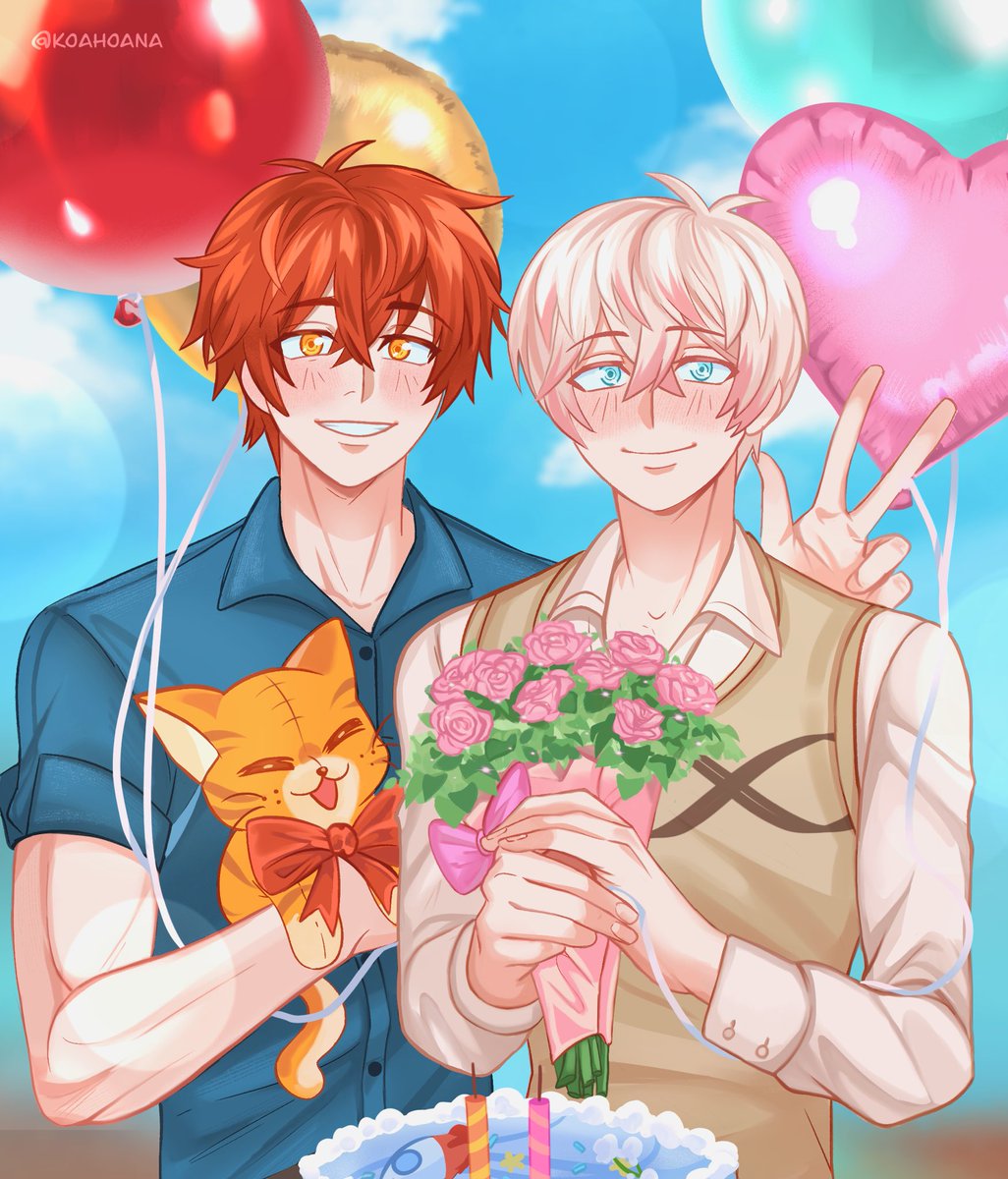 Happy birthday to the Choi twins✨🥳🎂 
I love them so much 💖
 #Happy_BDay_Saeran #Happy_BDay_707