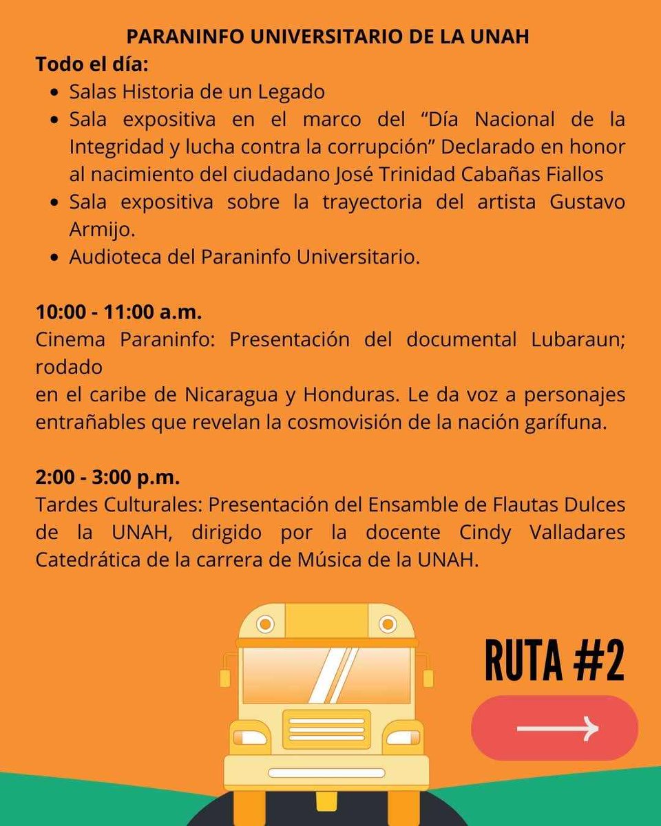 CCCTeg's tweet photo. ¡Te presentamos la ruta #2 del ART CITY TOUR! 
Boletería ya a la venta en nuestra biografía o entrando a: https://t.co/KGhw1xQPGA

Centro culturales en ruta 2: 
- CCET 
- PARANINFO UNIVERSITARIO
- MUSEO PARA LA IDENTIDAD NACIONAL (MIN) 
- CENTRO DE ARTE Y CULTURA UNAH https://t.co/mDZ7ZF2L8X