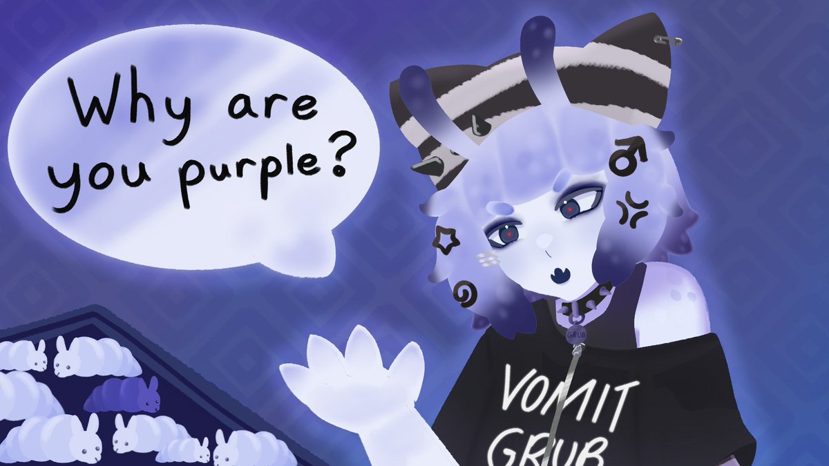 rising_willow's tweet photo. @VomitGrubVT #GrubbyArt Congrats on the debut Vom! I drew a moment that made me laugh! Can't wait for the next stream! https://t.co/hf6VC0iyCy