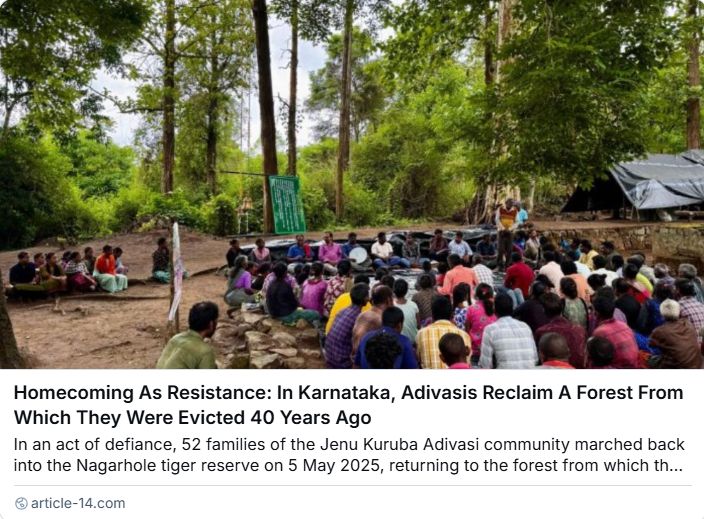 Article 14 (@article14live) on Twitter photo “How can laws rooted in the colonial theft of land now treat the original inhabitants as criminals?”
Madhusudan Katti, ecologist at NC State University, says #wildlife #conservation must be based on the principle of giving local communities power. By <a href="/iyerkavi/">Kavitha Iyer</a> “How can laws rooted in the colonial theft of land now treat the original inhabitants as criminals?”
Madhusudan Katti, ecologist at NC State University, says #wildlife #conservation must be based on the principle of giving local communities power. By <a href="/iyerkavi/">Kavitha Iyer</a>