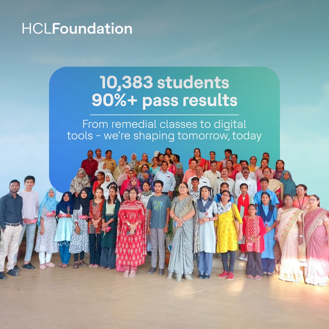 Success doesn’t happen by chance - it’s built on resilience, support, and belief
This year, 10,383 students from marginalised communities, supported under HCLFoundation’s flagship programme Uday, appeared for their 10th and 12th board exams - and their results are nothing short