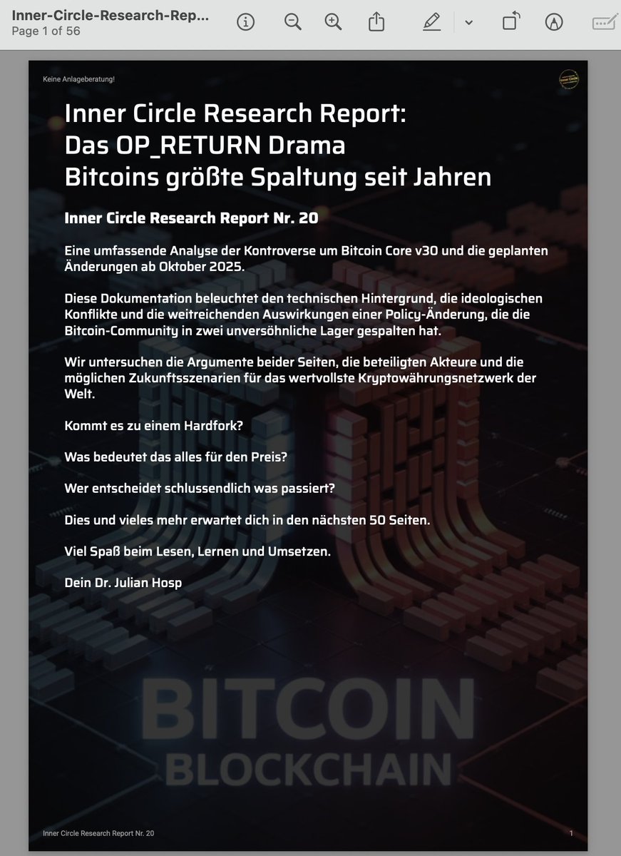 🚨 #BITCOIN vor der größten Spaltung seit Jahren! Aktuell brennt die Luft  im Bitcoin-Netzwerk. Die geplanten Änderungen im Bitcoin Core v30 ab  Oktober 2025 könnten die Community in zwei unversöhnliche Lager zerreißen.