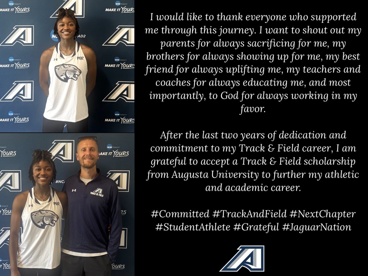 Cameron Wade (@cameron_g_wade) on Twitter photo Next chapter loading… 📚🙏🏽 🏃🏾♀️
<a href="/AUG_University/">Augusta University</a> <a href="/AugustaJags/">AugustaJags</a> <a href="/JBurgamy800/">Jacob Burgamy</a> <a href="/CoachEtienne/">Coach Etienne</a> <a href="/thacoach2001/">Coach Lamar Harris</a> <a href="/PagingDrNic/">Dr. Sam Nichols</a> @melgillis18 <a href="/quishathompson/">Dr. Conquisha Thompson</a> <a href="/GDPsports/">Gwinnett Daily Post</a> #ClassOf2025 #Neuroscience #Psychology <a href="/AHSTigersSports/">ArcherAD</a> <a href="/AthleticsArcher/">ArcherTigersAthletics</a> <a href="/Archerhigh1/">Archer high</a> Next chapter loading… 📚🙏🏽 🏃🏾♀️
<a href="/AUG_University/">Augusta University</a> <a href="/AugustaJags/">AugustaJags</a> <a href="/JBurgamy800/">Jacob Burgamy</a> <a href="/CoachEtienne/">Coach Etienne</a> <a href="/thacoach2001/">Coach Lamar Harris</a> <a href="/PagingDrNic/">Dr. Sam Nichols</a> @melgillis18 <a href="/quishathompson/">Dr. Conquisha Thompson</a> <a href="/GDPsports/">Gwinnett Daily Post</a> #ClassOf2025 #Neuroscience #Psychology <a href="/AHSTigersSports/">ArcherAD</a> <a href="/AthleticsArcher/">ArcherTigersAthletics</a> <a href="/Archerhigh1/">Archer high</a>