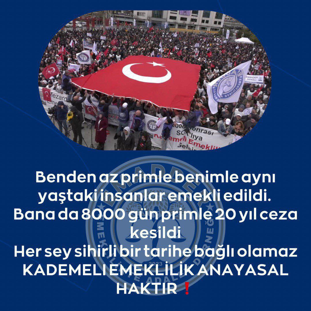 <a href="/kanal7/">Kanal 7</a> Günaydın,
8 Eylül 99/2008 arası SGK lılara kademeli emeklilik haktır.
#kanal7desabah
#esraketenci
<a href="/kanal7/">Kanal 7</a> 
<a href="/EmadDernegi/">EMEKLİLİKTE ADALET DERNEĞİ ⚖️</a>
#AnayasaKademeDiyor