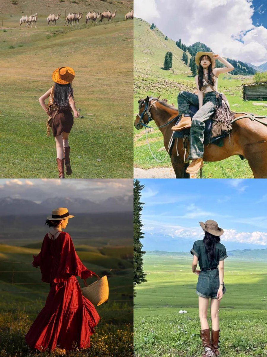 Sweeti091's tweet photo. From city boots to saddle roots — every look tells a story
Channeling prairie chic on horseback
Cowgirl vibes meet runway energy
#OOTD #CowgirlStyle #WesternAesthetic #BohoVibes https://t.co/W06cLtOHN4
