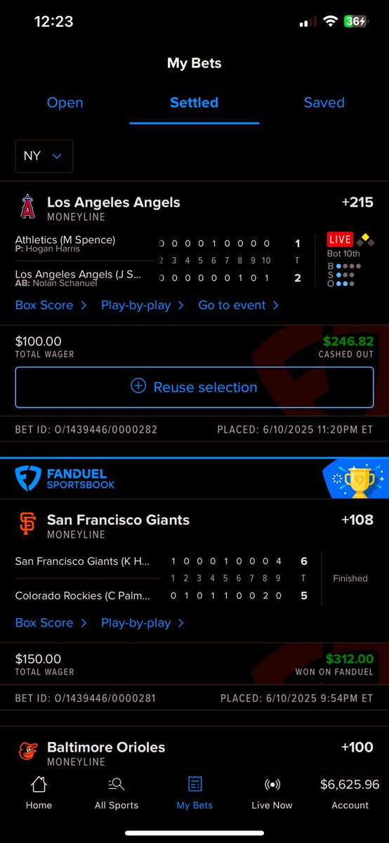 iGotTheScript's tweet photo. Played it safe and took the cash out for the @Angels  games.. #TYU #TakeYourUnits &amp; Go! 

BR: 6,625 https://t.co/FQ80ZEKMZ1