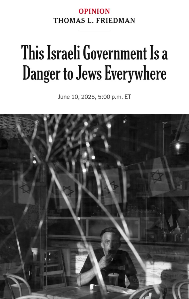 A rare time when I agree with Tom Friedman.

Whilst obviously the main victims here are the Palestinians, it's also painfully obvious that, as he puts it "the war in Gaza today is laying the groundwork for a fundamental recasting of how Israel and Jews will be seen the world