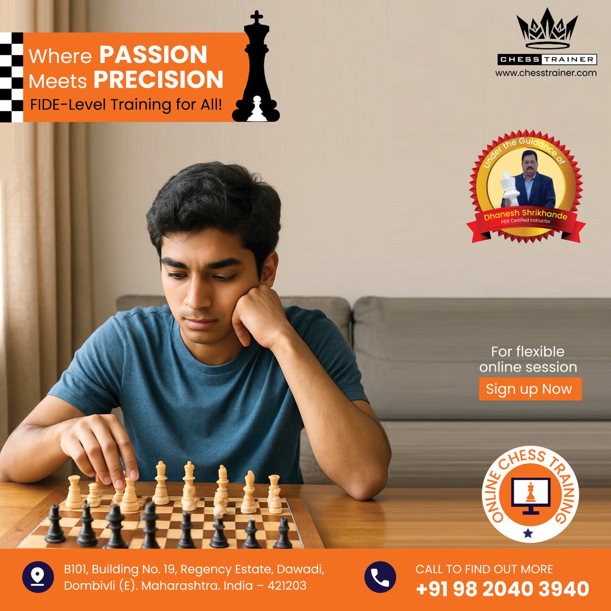 Chess_trainer91's tweet image. ♟️Where Passion Meets Precision!

Train with #FIDEInstructor Dhanesh Shrikhande – 30+ yrs of experience, personalized online coaching for all levels.

🌐 chesstrainer.com

#ChessTraining #OnlineChessCoach #ChessForAll #ChessTrainingOnline #GlobalChessLearning #ChessTrainer