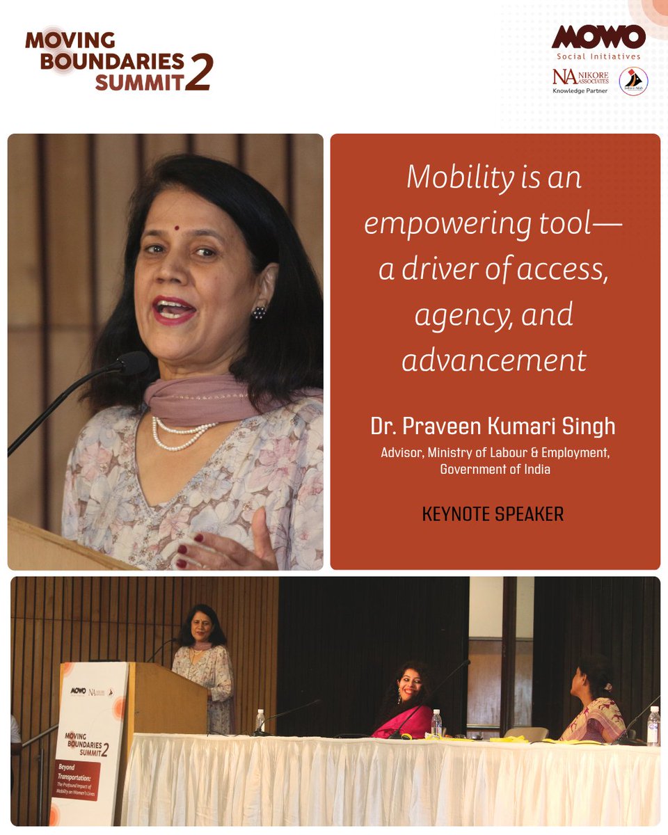 Mowo Social Initiatives (@mowo__hyd) on Twitter photo 👣 Dr. Praveen Kumari Singh (Advisor, <a href="/LabourMinistry/">Ministry of Labour & Employment, GoI</a>)
Mobility changed her life.
She called for linking mobility and safety in policy—so women move with confidence & purpose. #MobilityForAll 👣 Dr. Praveen Kumari Singh (Advisor, <a href="/LabourMinistry/">Ministry of Labour & Employment, GoI</a>)
Mobility changed her life.
She called for linking mobility and safety in policy—so women move with confidence & purpose. #MobilityForAll