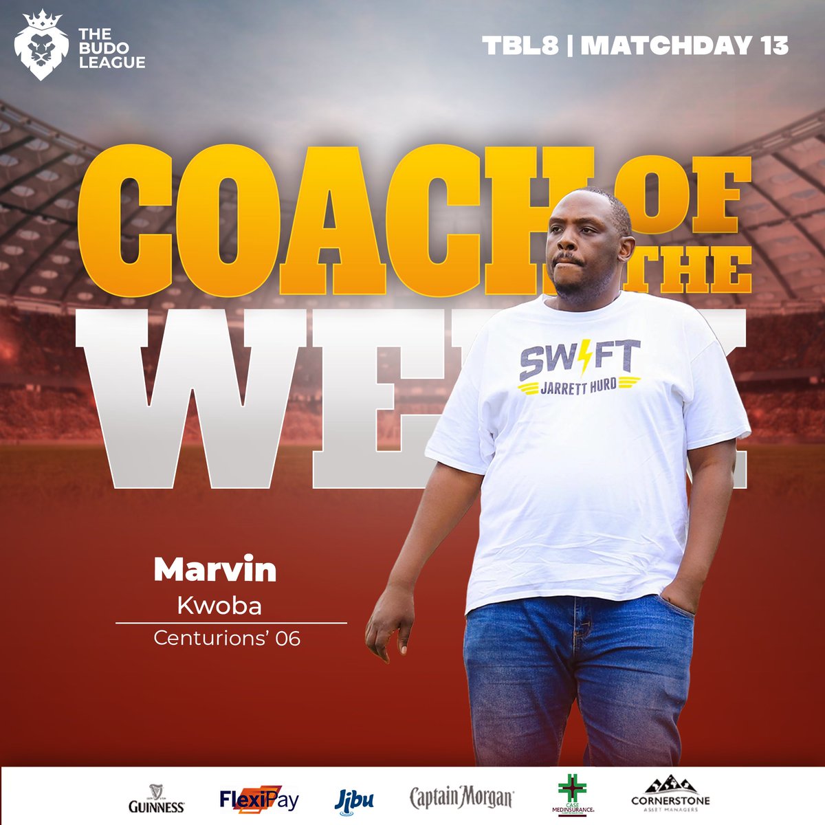 A big win for Centurions on match day 13 ✅

Congratulations to <a href="/BudoCenturions/">Budo Centurions</a> Head Coach, Marvin Kwoba, your Coach of the Week! 👏

#TBL8 | #FinalBend | #MangoPower