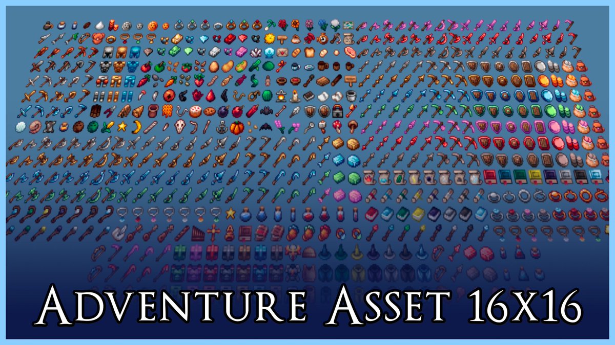 Adventure Asset Completed! 678 Unique Items for 5 USD.

Asset Link: kuronopixel.itch.io/adventure-asset

#aseprite #pixelart #gamedev #minecraft #itchio