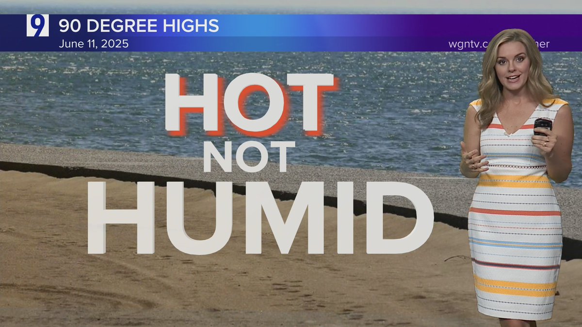 MorganKolkmeyer's tweet image. Low dews today will keep it relatively comfortable (about as comfortable as 90 degrees can be) plus will help to ward off storm chances tonight. Will keep a close eye near the WI line tonight. More on the air on @wgnmorningnews