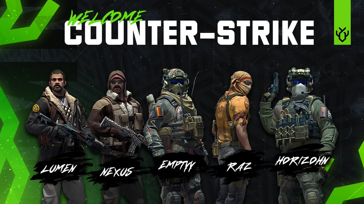 🚨 CS2 Roster Announcement
ᵂᵉ’ʳᵉ ᴮᵃᶜᵏ ⁱⁿ ᵗʰᵉ ᶠⁱᵍʰᵗ 💥

We are proud to step back into the Counter-Strike scene with a fresh and focused lineup ready to make waves.

🔫 Meet the new roster:
<a href="/lumencs_/">lumen</a>
@nexusggez
<a href="/EmpTyyZA/">EmpTyy</a>
<a href="/razcsgo/">raz^</a>
<a href="/horizohn/">horizohn</a>

This squad is locked in,