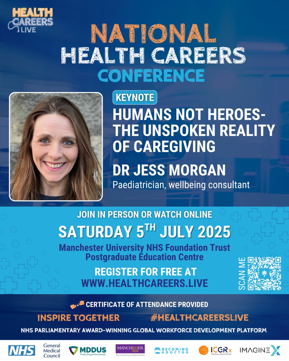 Jess Morgan (@drjessmorgan_) on Twitter photo I'm excited to be speaking at the upcoming #HealthCareersLive conference
about vulnerability & the inherent emotional impact of care-giving.
Normalising these conversations & equipping aspiring health professionals with the skills to support wellbeing is key.
<a href="/healthcareersco/">National Health Careers Conference 🏥</a> I'm excited to be speaking at the upcoming #HealthCareersLive conference
about vulnerability & the inherent emotional impact of care-giving.
Normalising these conversations & equipping aspiring health professionals with the skills to support wellbeing is key.
<a href="/healthcareersco/">National Health Careers Conference 🏥</a>