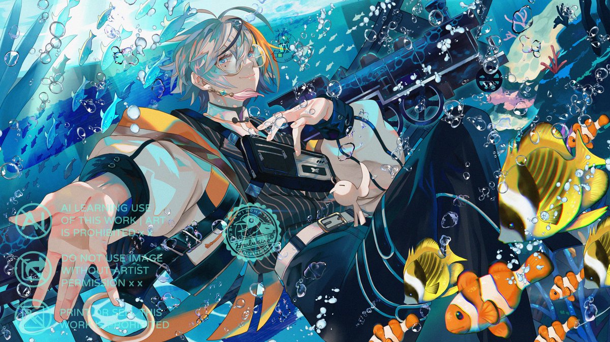 花吹色@ご依頼状況はHPより。 (@hanabukiiro) on Twitter photo 【 #Commission 】In lightless depths, his voice delivers hope.🌊🎵✨
----------------
「ウミユリ海底譚」Covered by <a href="/meiyou629/">メーヨウ@新人VTuber</a>
Animator🎞 :@flyingkaki_
#musicvideo #illustrations 【 #Commission 】In lightless depths, his voice delivers hope.🌊🎵✨
----------------
「ウミユリ海底譚」Covered by <a href="/meiyou629/">メーヨウ@新人VTuber</a>
Animator🎞 :@flyingkaki_
#musicvideo #illustrations