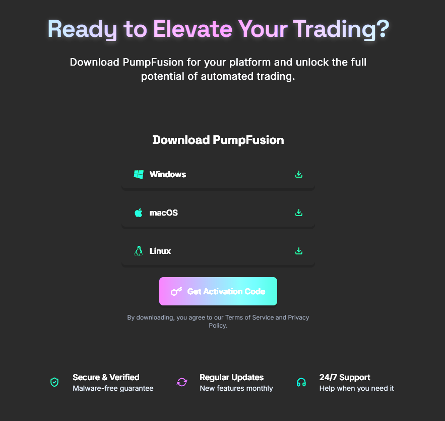 Looking for a free bundle bot that works seamlessly with Pump.fun, PumpSwap, and Raydium?

Check out pumpfusion.com ,  run it locally on your computer, with wallets stored safely on your device.
✅ 100% secure
✅ No fees
✅ Fully free (for now)

Perfect