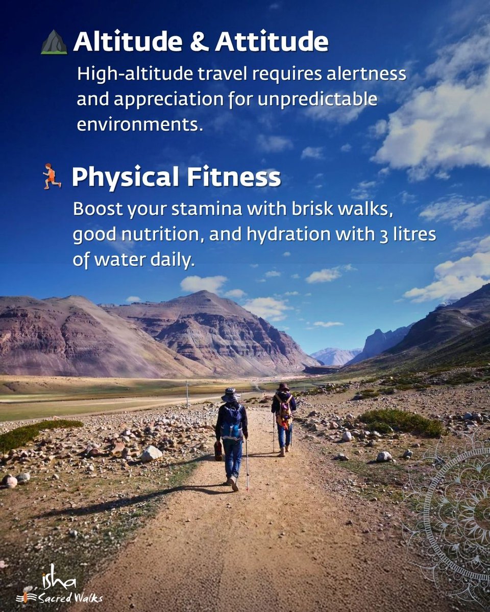 IshaSacredWalks's tweet image. The path to #Kailash is demanding, yet deeply transformative. At nearly 18k ft, it calls for more than longing—it calls for preparation. Inner Engineering with Shambhavi Kriya readies you to receive this Grace. Registrations open for non-Indian nationals.
#ishasacredwalks