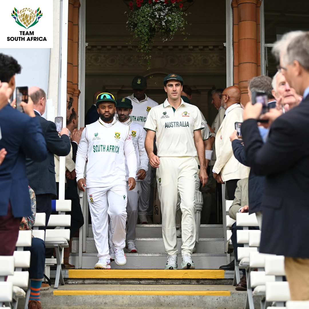 And we’re underway at Lord’s! 🏏🔥

The ICC World Test Championship Final has officially begun — good luck to the Proteas! 🇿🇦💪

#TeamSA #ForMyCountry