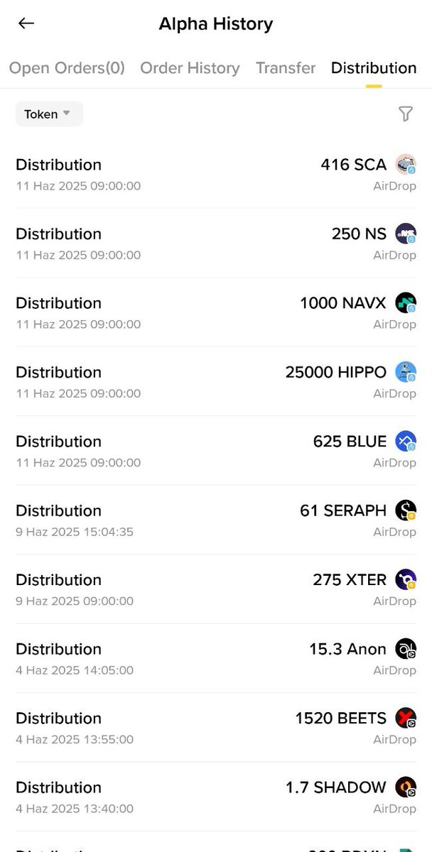 ✅Binance Alpha SUI Hacim Yarışması Ödülleri

🎁Toplam Ödül 285$

*SCA-NAVX-HIPPO-NS-BLUE

❗Devam Eden Yarışmalar: t.me/airdroprehberi…

➖Binance Alpha Limit İşlem: t.me/airdroprehberi…

🔥GÜNCEL ETKİNLİKLER: t.me/airdroprehberi…