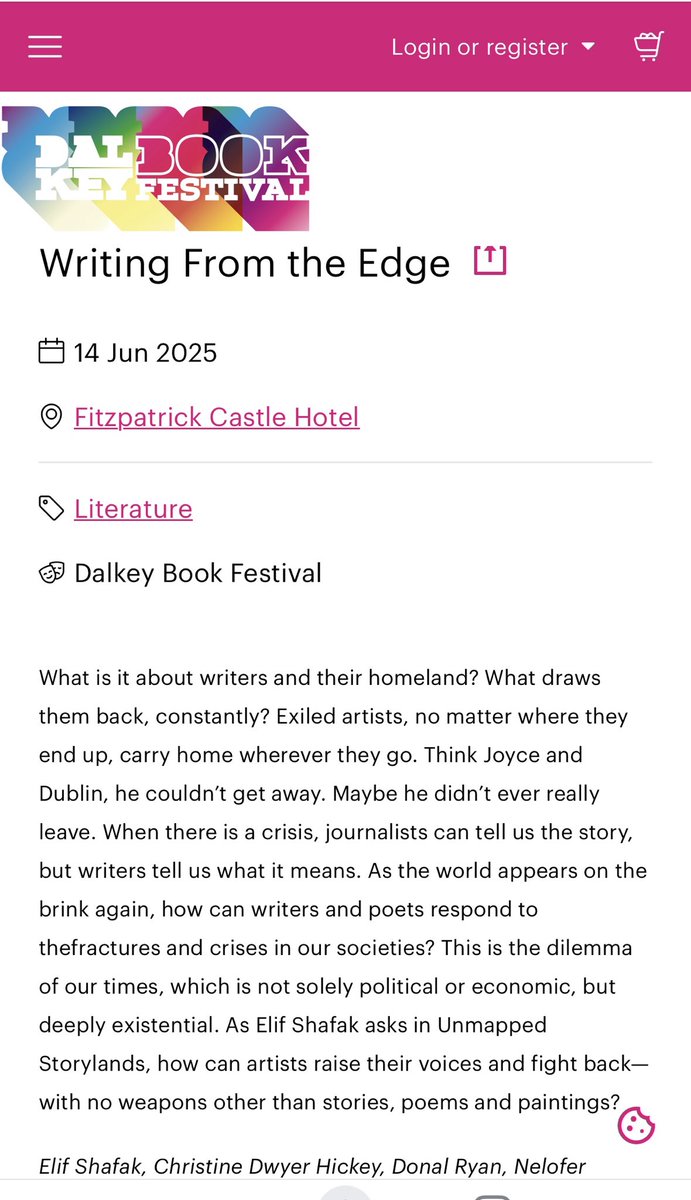 Nelofer Pazira-Fisk (@pazira1) on Twitter photo Looking forward to this event β¦<a href="/dalkeybookfest/">Dalkey Book Festival</a>β© β¦<a href="/GutterDalkey/">Gutter Dalkey πππ</a>β© β¦<a href="/davidmcw/">David McWilliams</a>β© β¦<a href="/Elif_Safak/">Elif Shafak</a>β© with the amazing panel & timely topic. Looking forward to this event β¦<a href="/dalkeybookfest/">Dalkey Book Festival</a>β© β¦<a href="/GutterDalkey/">Gutter Dalkey πππ</a>β© β¦<a href="/davidmcw/">David McWilliams</a>β© β¦<a href="/Elif_Safak/">Elif Shafak</a>β© with the amazing panel & timely topic.