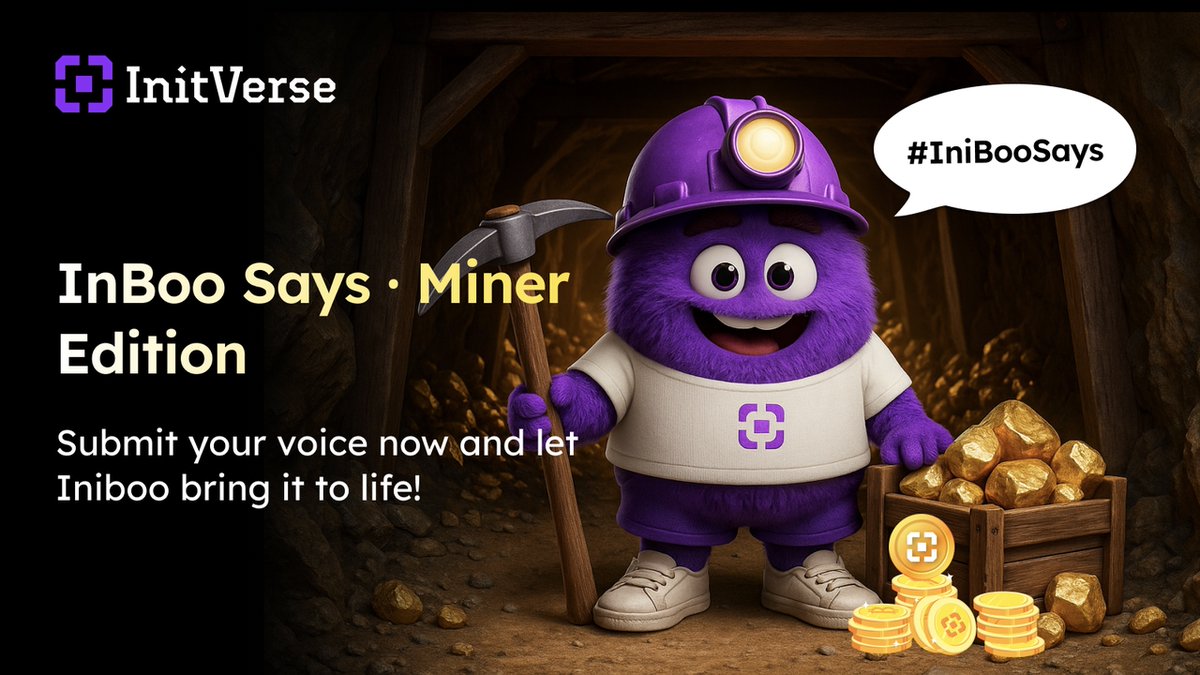 🎬 Iniboos Talk Miner Edition
Let Iniboo speak your mind - literally!

📣 mining INI in the past month?
Put a sentence  under our TG group or this tweet, starting with #InBooSays .

🗓 11-17 June
💬 best quotes will be voiced by IniBoo in the next animation
🎁 5 lucky