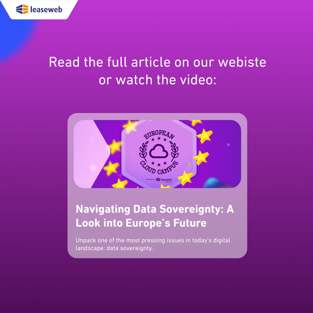 We recently recorded a video on: 
Navigating Data Sovereignty: A Look into Europe’s Future

If you didn't have time to watch the video, we have a short summary on our blog just for you!

eu1.hubs.ly/H0kXd3b0

#DataSovereignty #IPCEI #IPCEICIS #EuropeanCloud