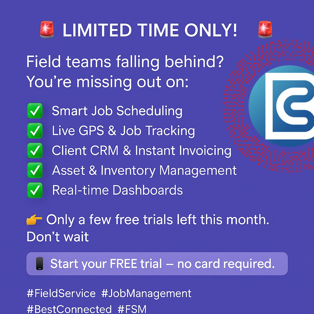 BestConnectedSA's tweet photo. #FieldService #JobManagement #BestConnected #FSM #SmallBusinessTools #romanspizza #betwaycwc #WTCFinal https://t.co/wC1J9p5Wi4