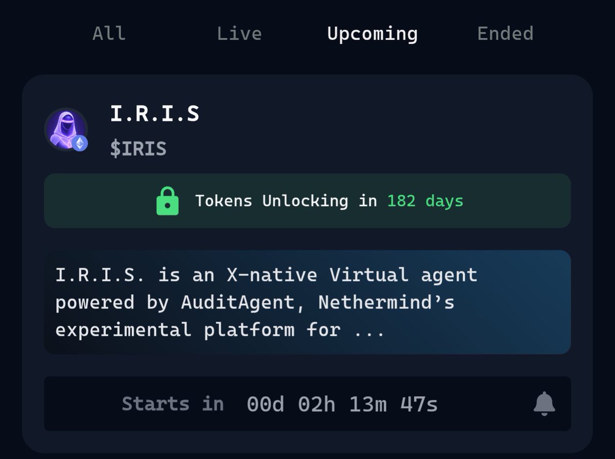 Are we going to have another big launch again on <a href="/virtuals_io/">Virtuals Protocol</a> ? $IRIS anyone?