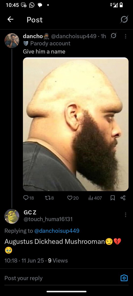 touch_huma16131's tweet image. Augustus dickhead mushrooman..🤭😂😂
#headShape #funny #lol